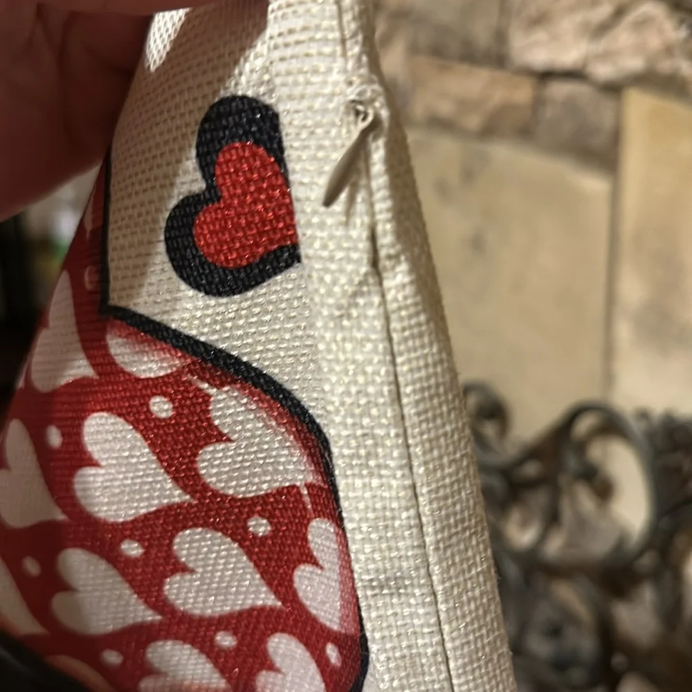 New Valentines Day Disney Mickey and Minnie Mouse Linen Lumbar Pillowcase